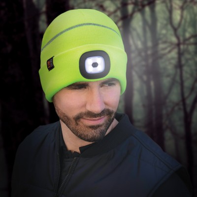 Reflective Cuff Toque w/LED Light